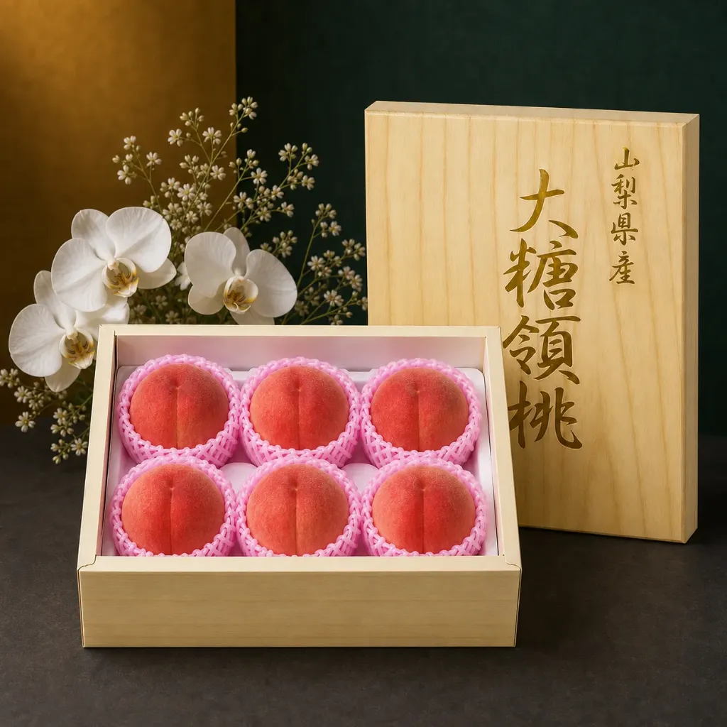山梨大糖領水蜜桃金禮盒 2KG 5/6玉