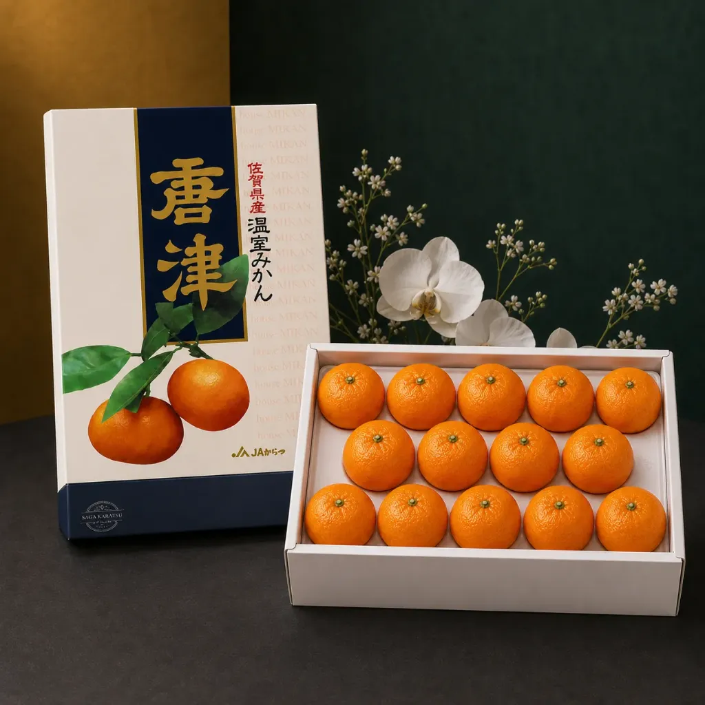Saga Karatsu Mandarin Gift Box 1KG 12/15 pcs