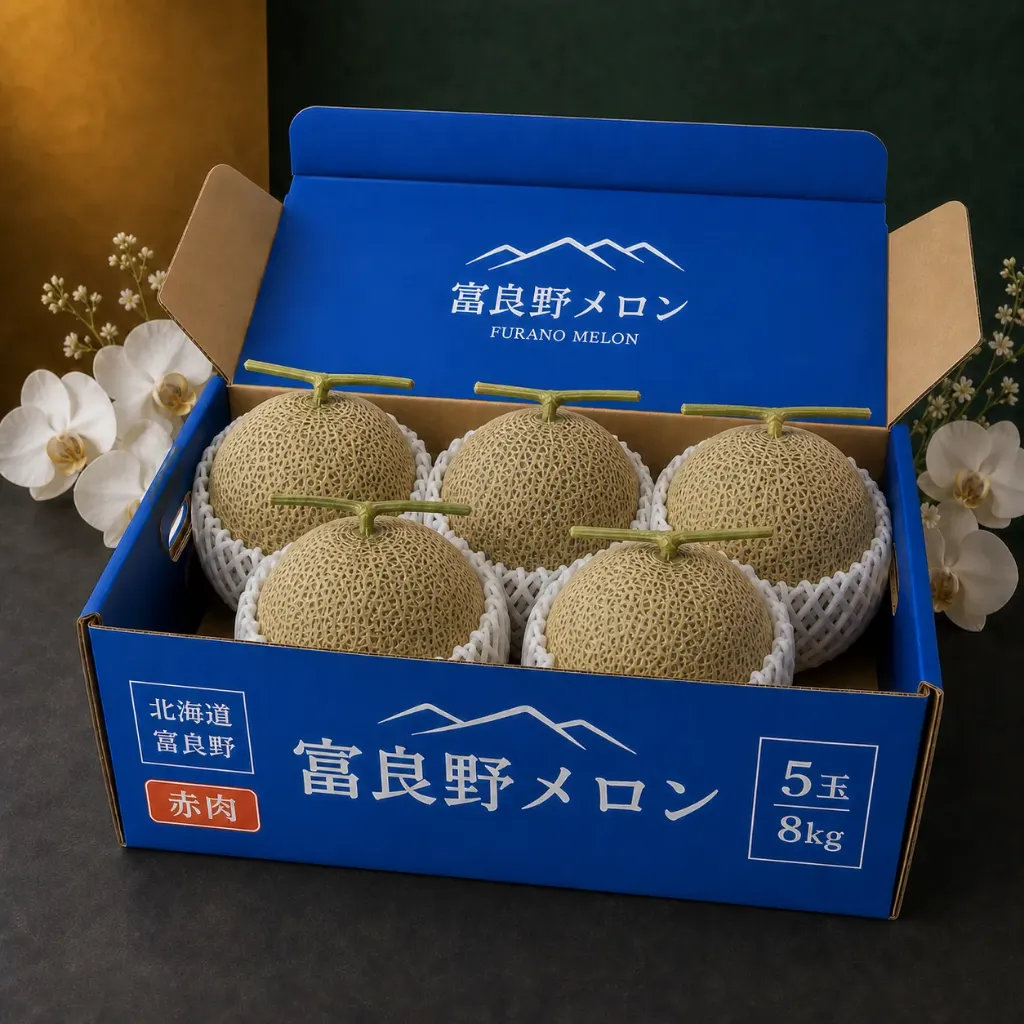 北海道富良野赤肉蜜瓜 8KG 4/5/6玉